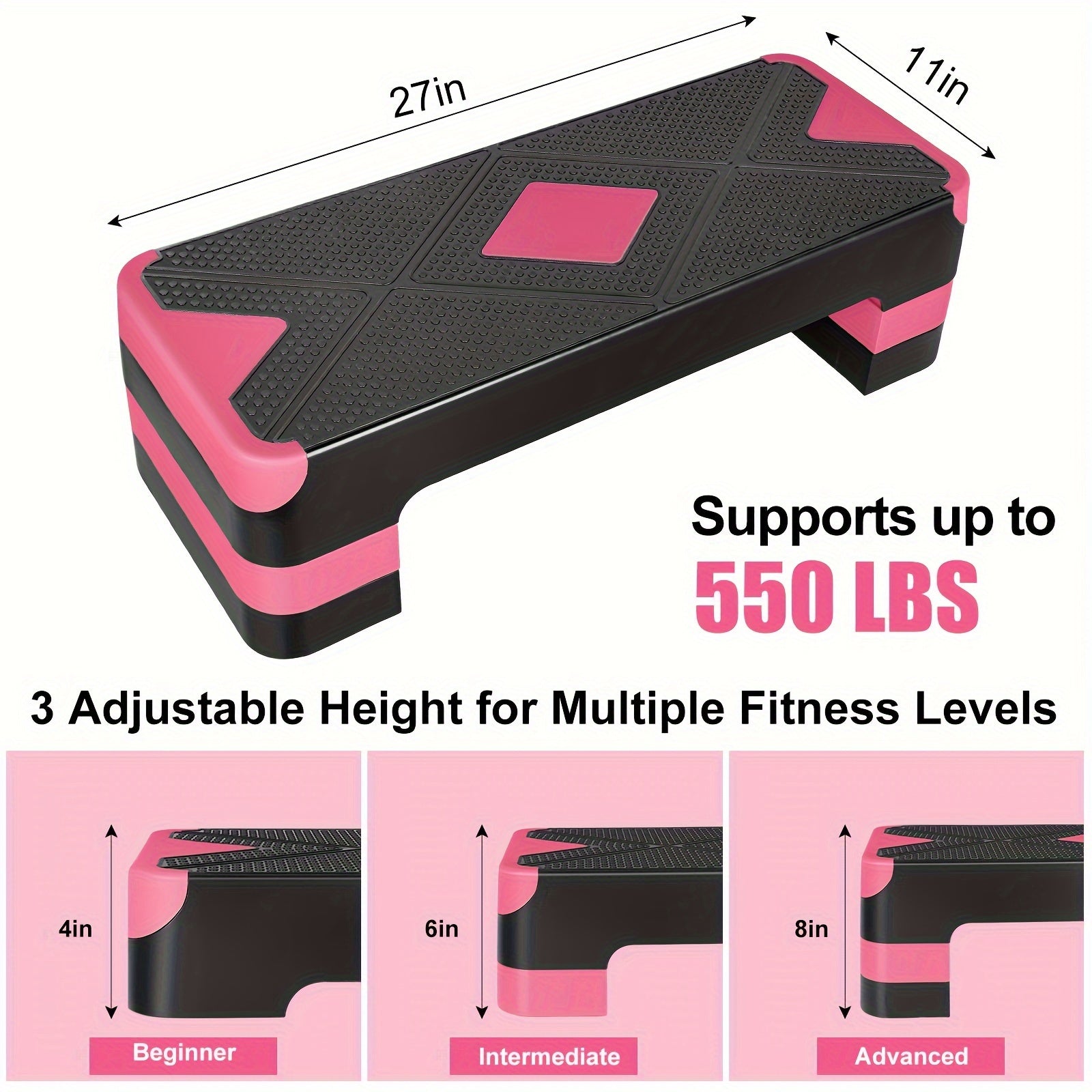 Adjustable Aerobic Stepper Platform for Home Workouts and Fitness Enthusiasts - Revitalize Mind Body