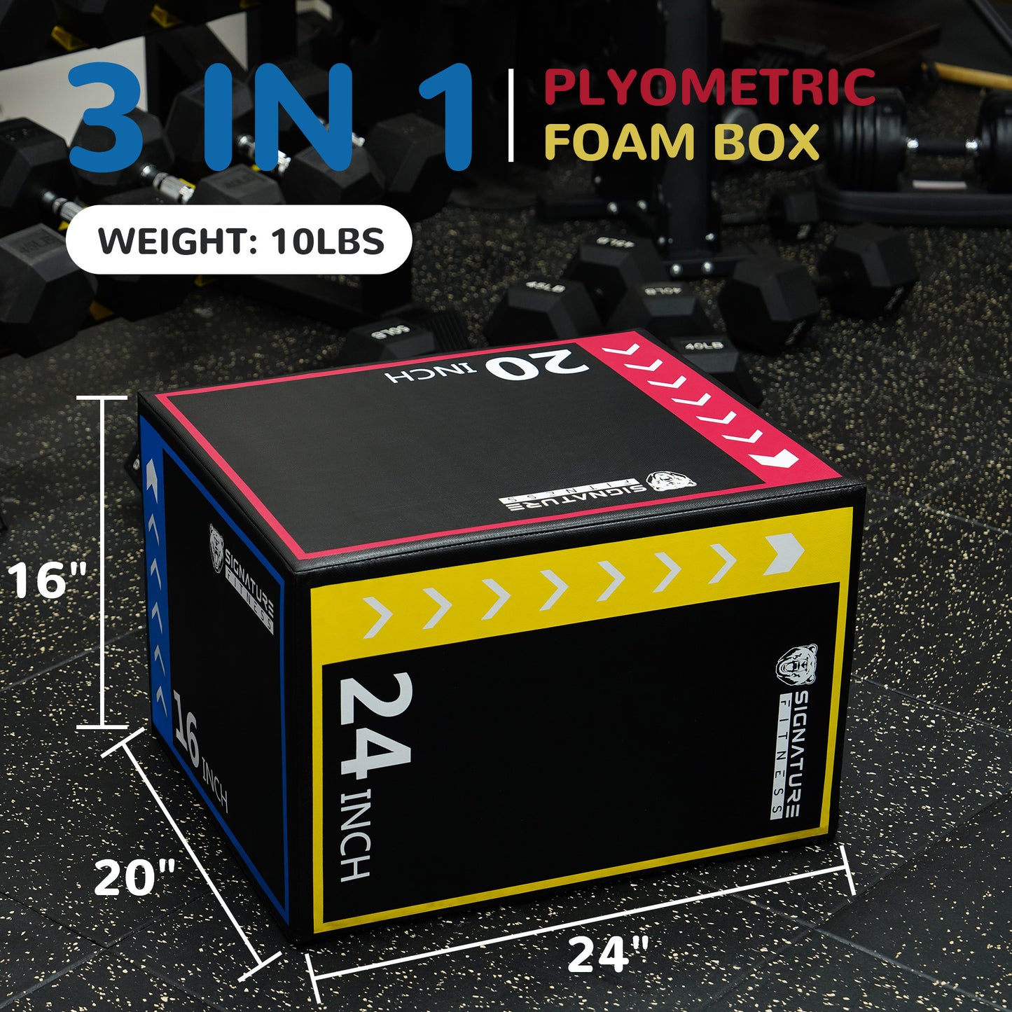 BalanceFrom 3 In 1 Rotatable Plyometric Box Jump Trainer