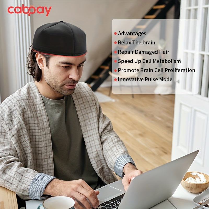 CABPAY Red Light Therapy Cap 660nm 830nm Infrared 120LED