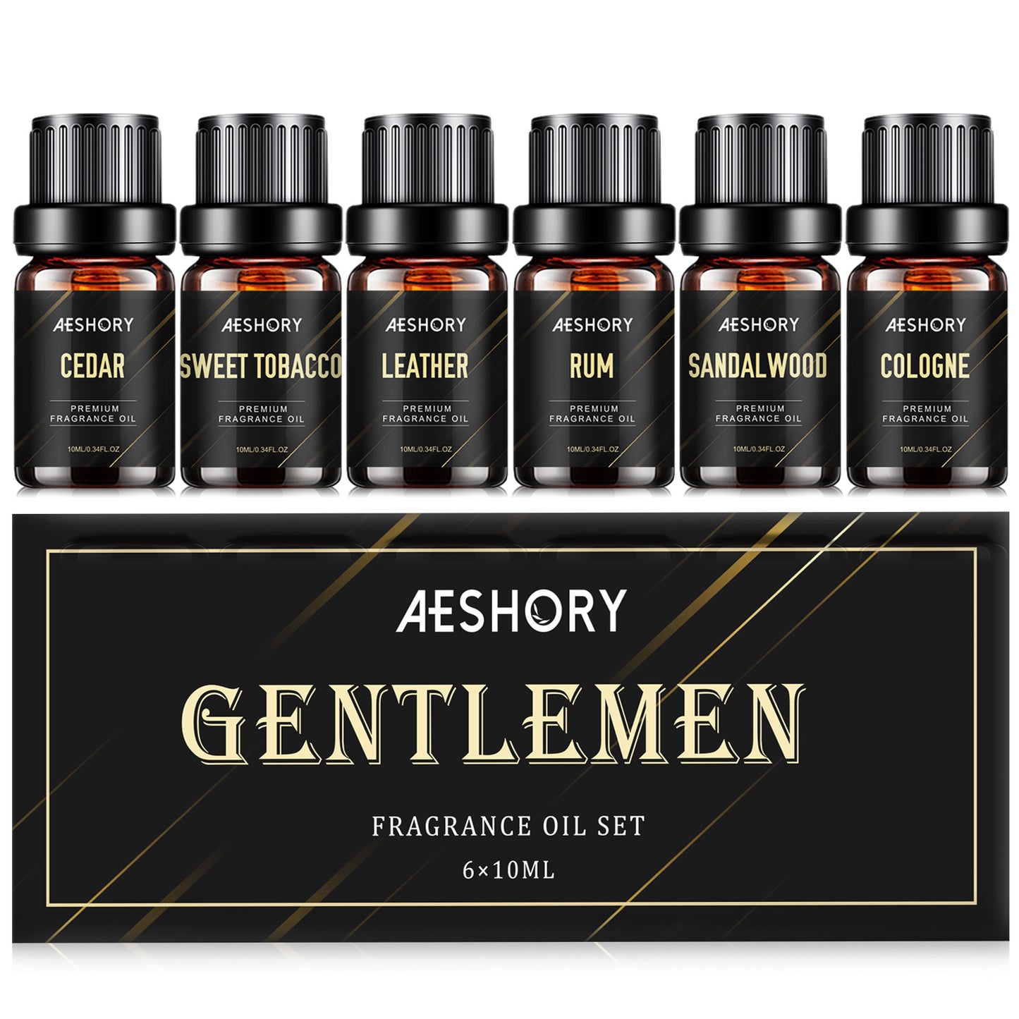 Gentlemen's Essential Oils Set for Candle and Diffuser Use - Revitalize Mind Body