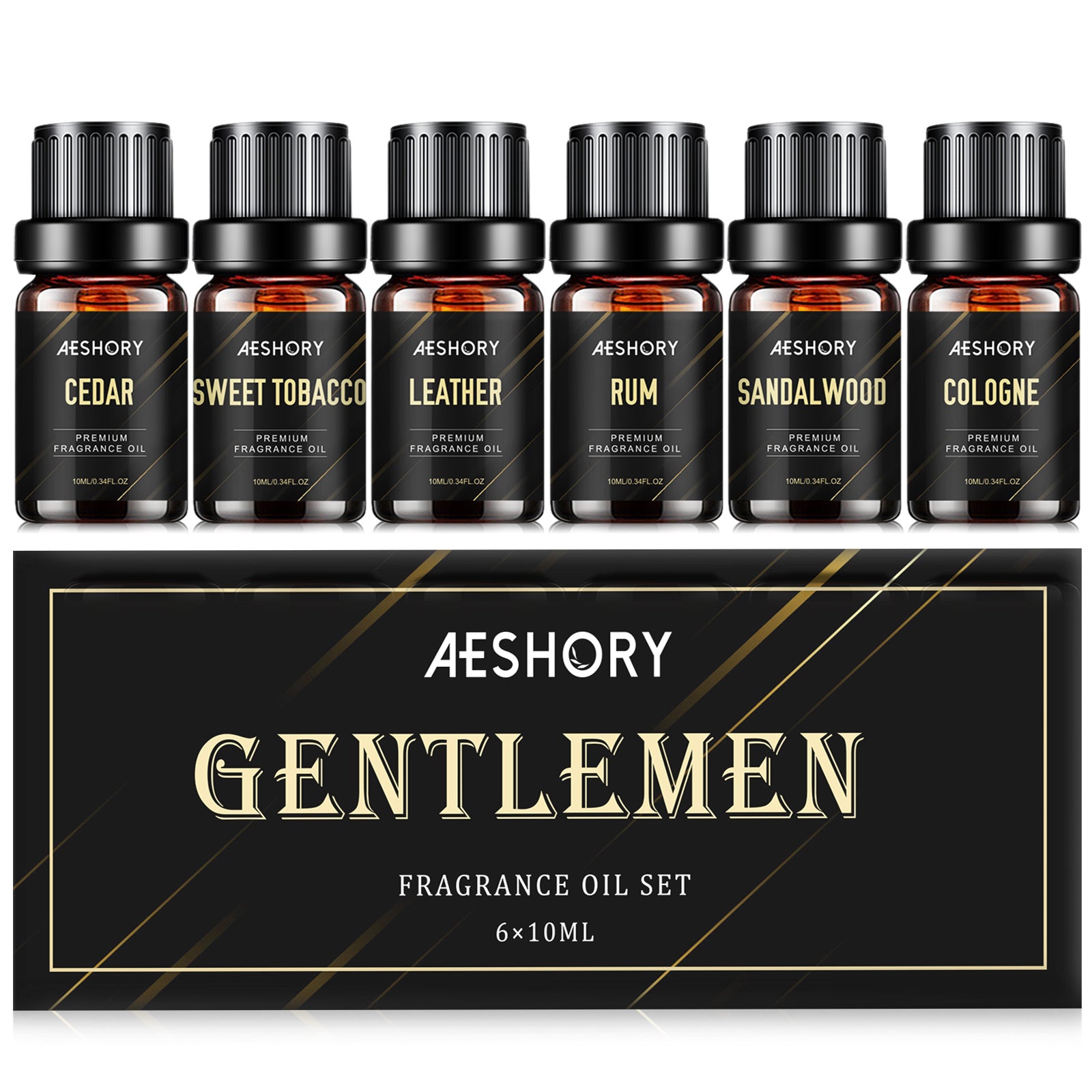 Gentlemen's Essential Oils Set for Candle and Diffuser Use - Revitalize Mind Body