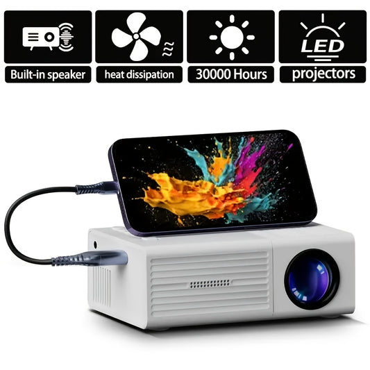 AIMPIRE Portable Mini Projector With iOS Android Windows Remote