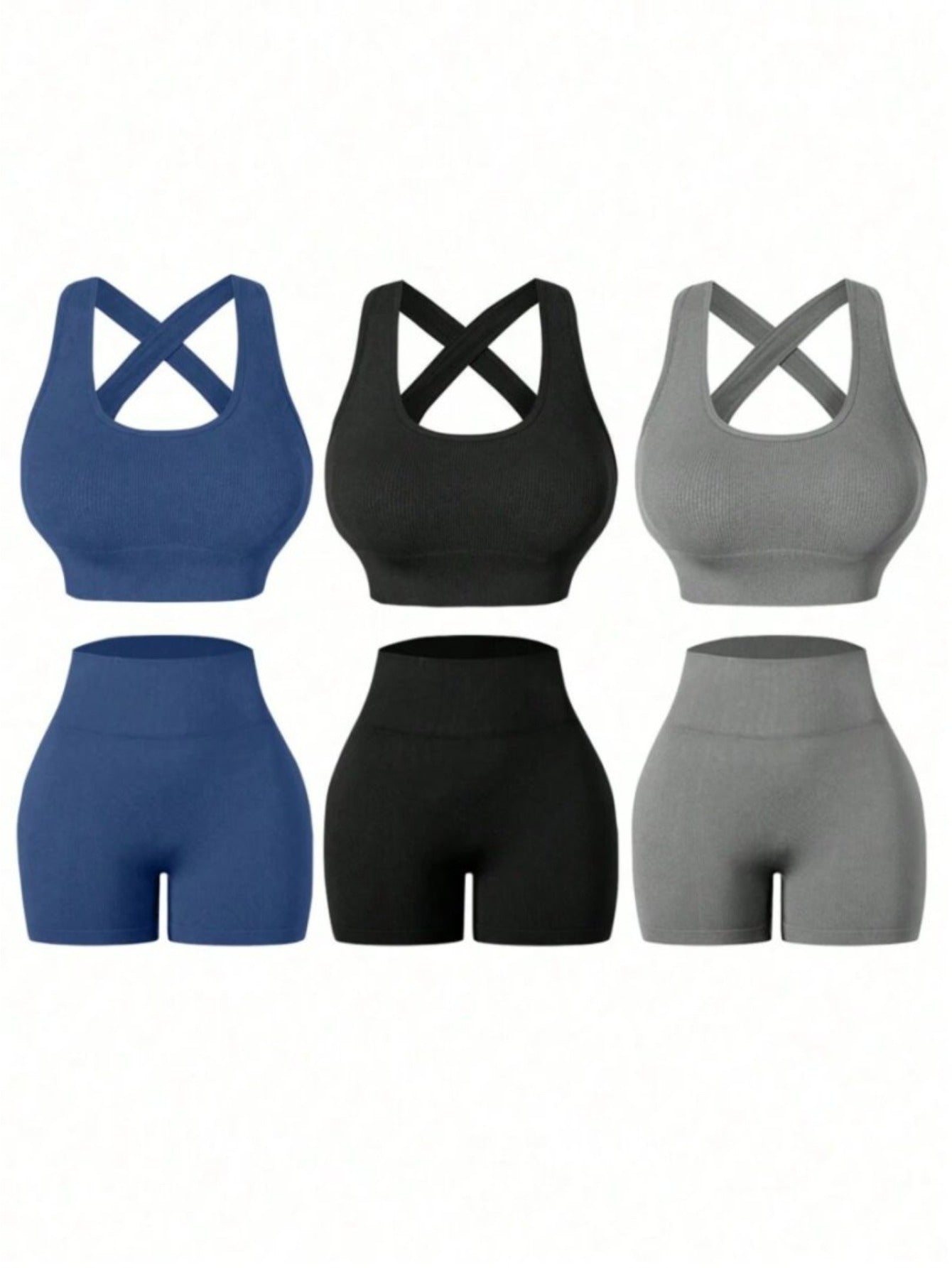 Teeraphique Women's Fitness Suit Three Piece Set