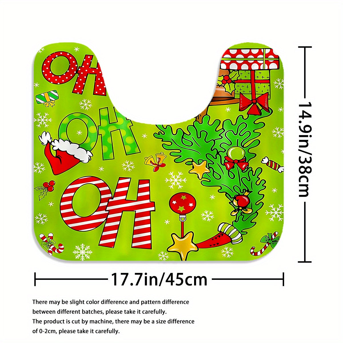 Christmas Tree Shower Curtain Set With 12 Hooks For Bathroom