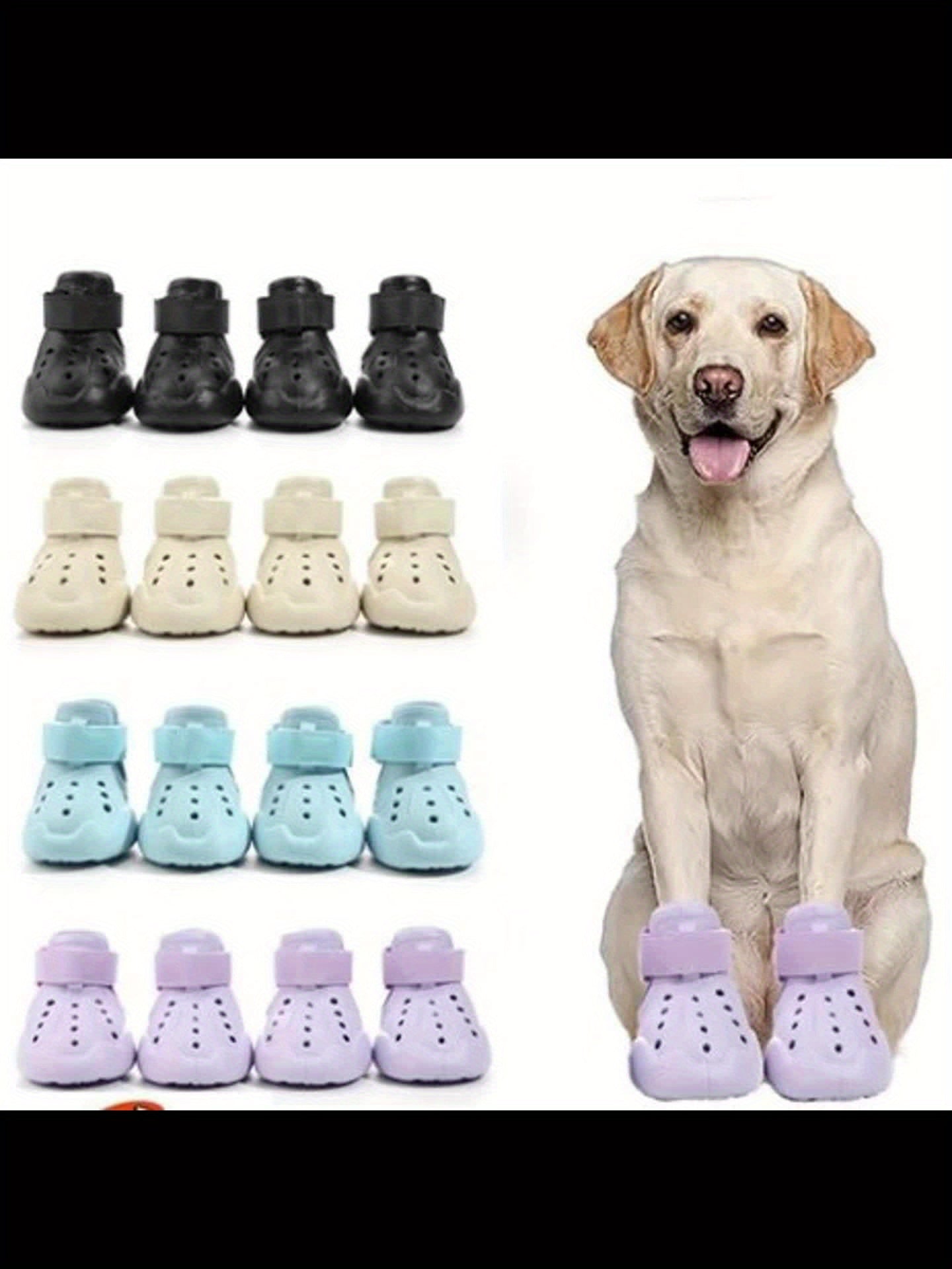 Lightweight Breathable Non Slip Dog Shoes Hook Closure