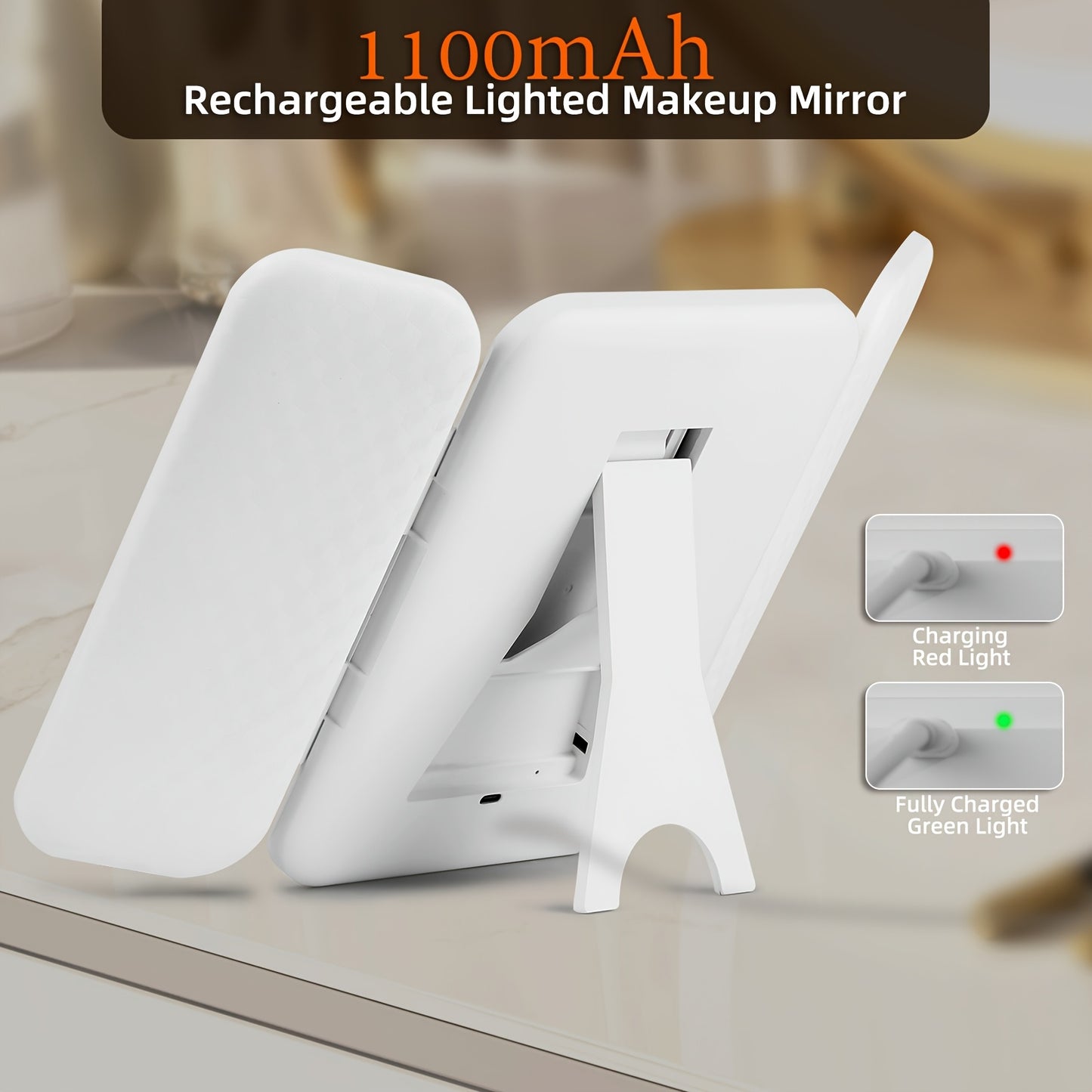 LED Makeup Mirror 5X 10X 20X 30X Magnification Foldable
