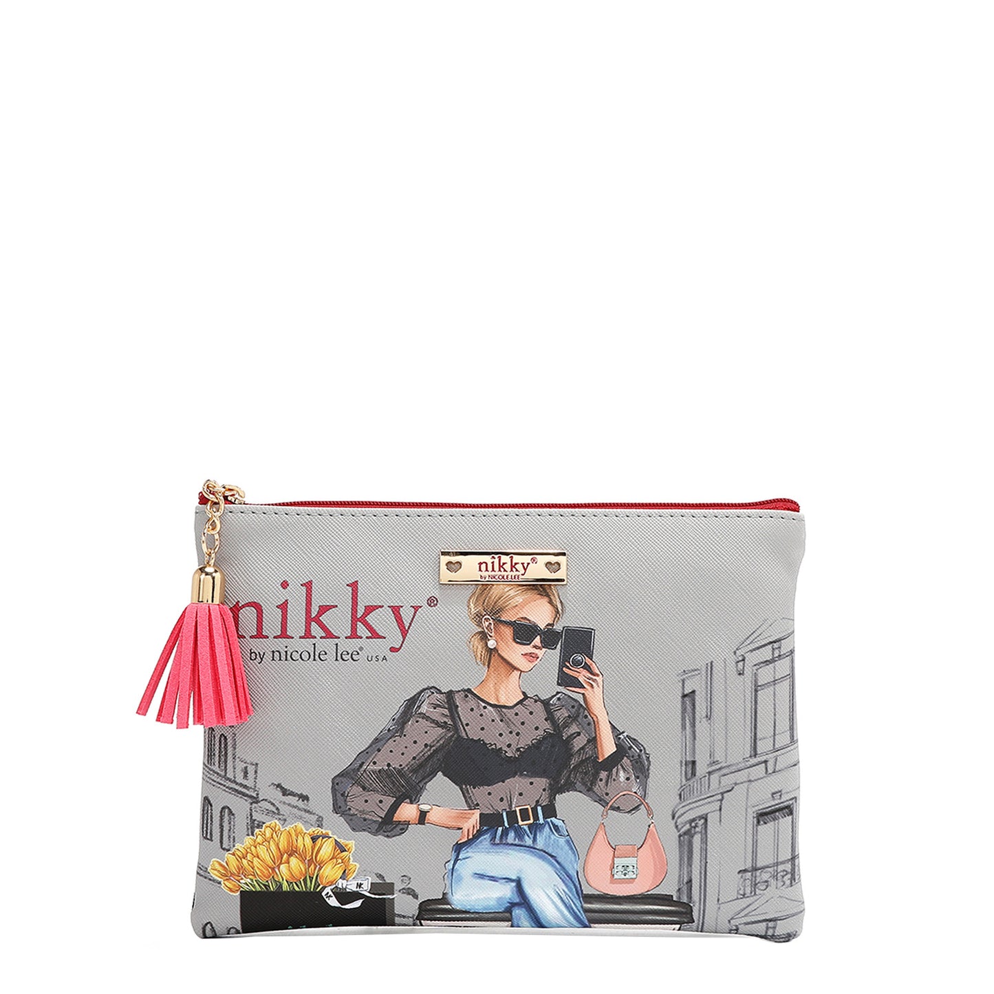 NIKKY Three Piece Gift Set Accessories Pouch Coin Purse Mirror - Revitalize Mind Body
