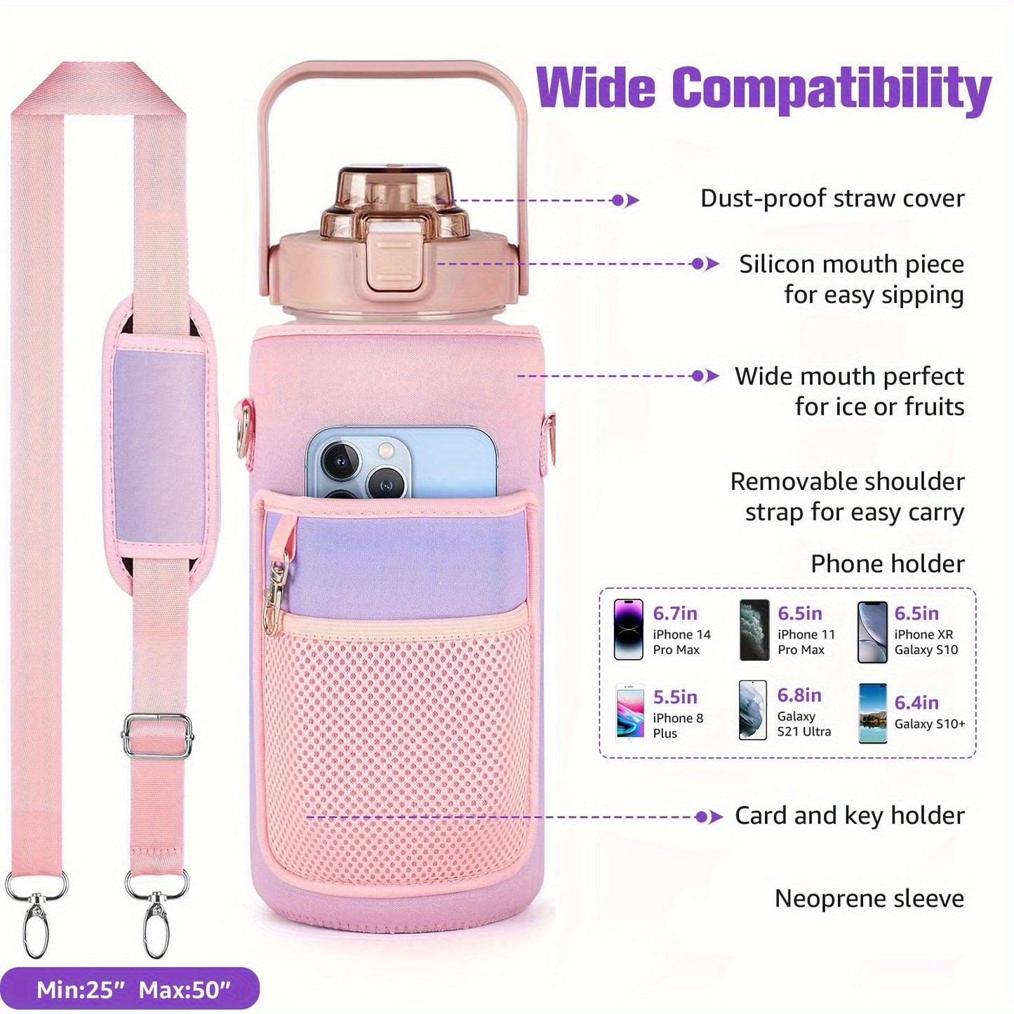 Aobteeny Leakproof Tritan Water Bottle With Time Stamp - Revitalize Mind Body