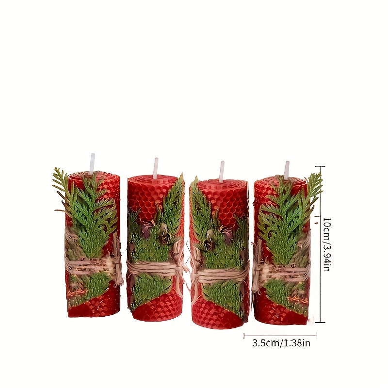 Beeswax Taper Candles Christmas Gift Box Eight Candles
