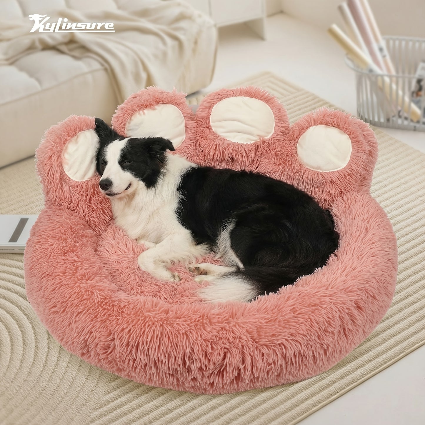 KYLINSURE Bear Paw Shaped Dog Bed And Cat Bed Plush