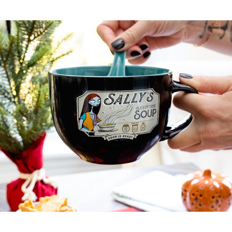 Silver Buffalo Disney The Nightmare Before Christmas "Sally's Sleepy Time" Ceramic Soup Mug
