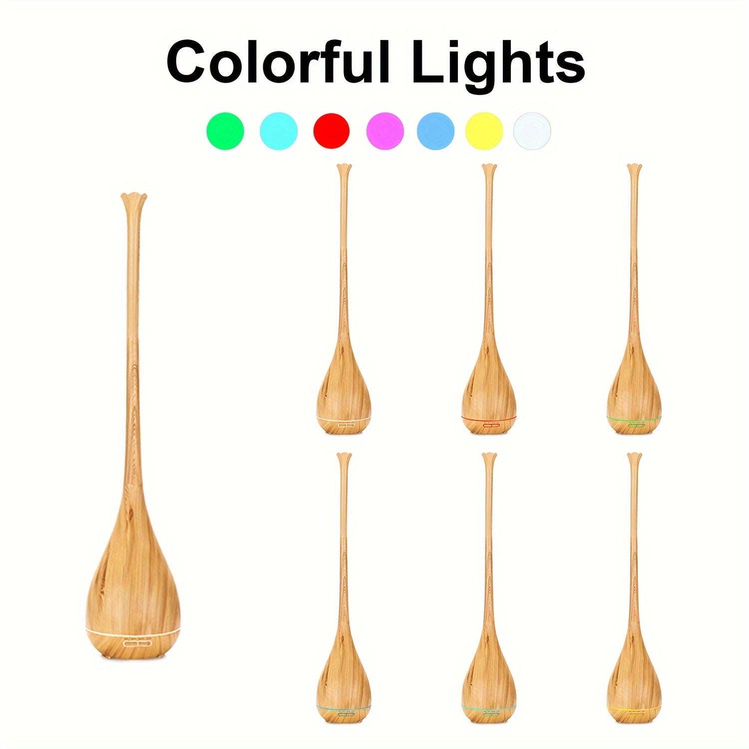 13.53oz Premium Essential Oil Diffuser, Aromatherapy Oil Humidifier With 10 Bottles Of Essential Oils, Home/Bedroom Cold & Warm Mist Humidifier With Timer & Auto Off Safety Switch, 7 LED Light Colours For Desk/Office/Baby Bed - Revitalize Mind Body
