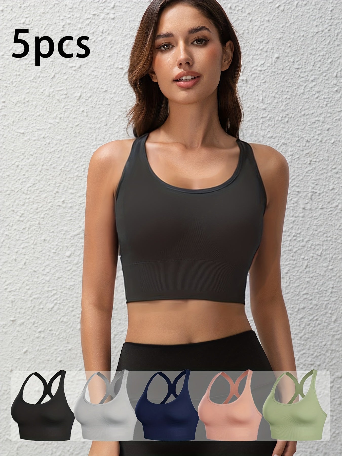 Women High Support Wireless Sports Bra With Removable Pads