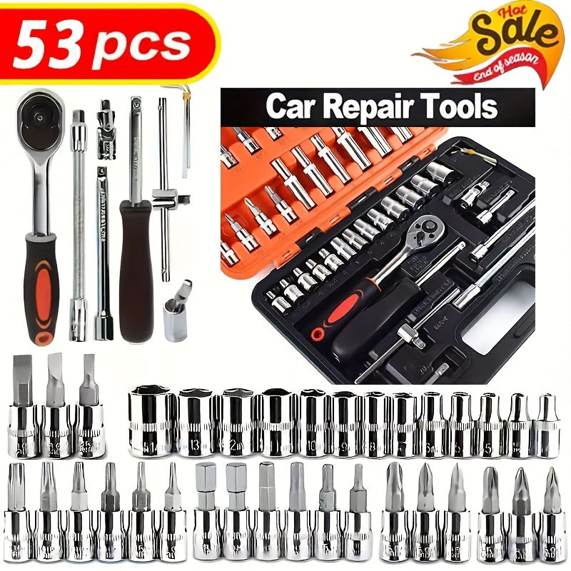 Chrome Vanadium Socket Set With Ratchet Handles And Extensions - Revitalize Mind Body