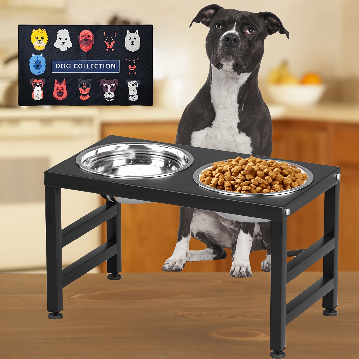 ADENGL Elevated Dog Bowl Stand For Large Dogs For Pets
