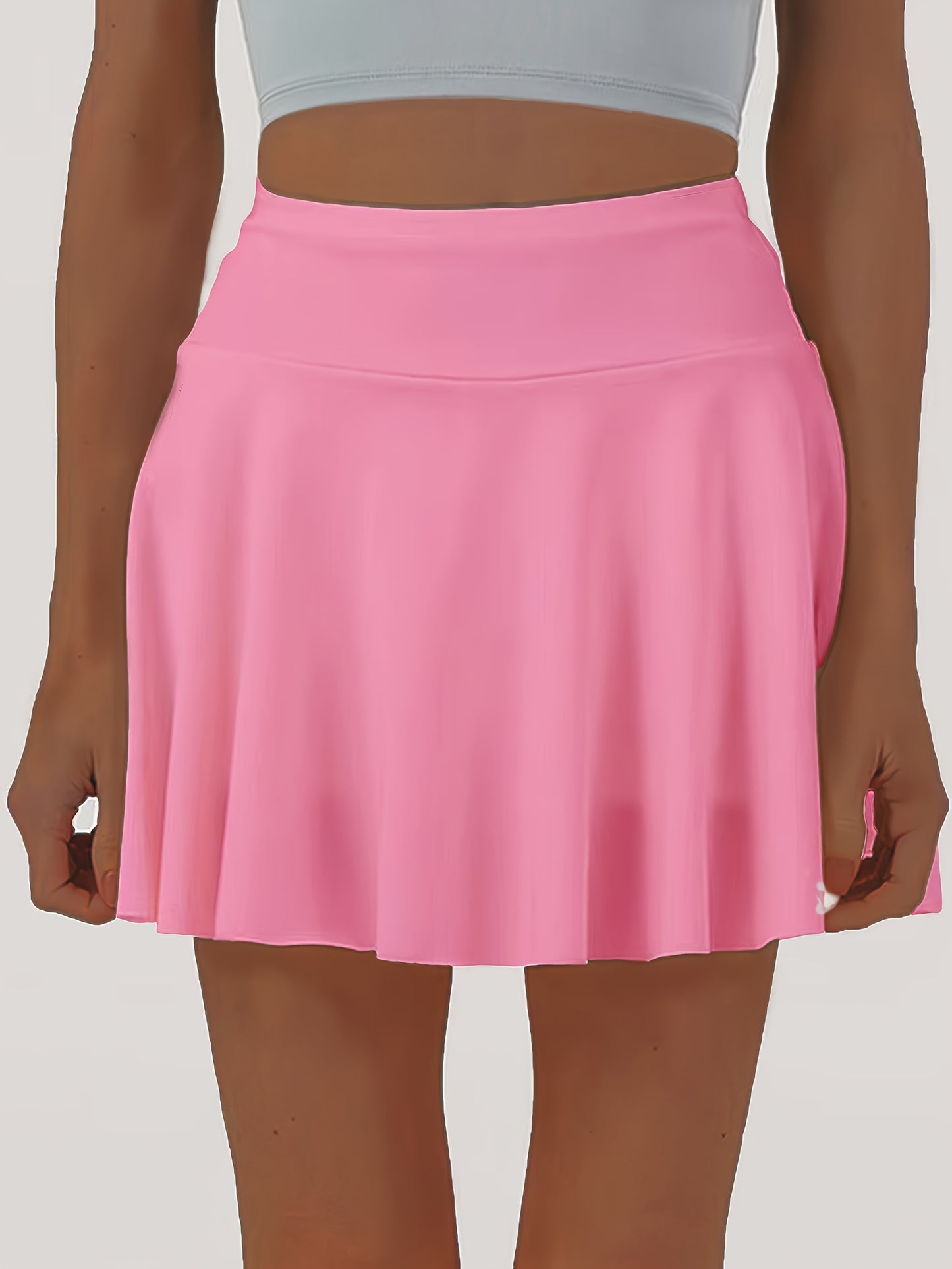 Breathable Women Yoga Skirt With Pocket Built In Shorts