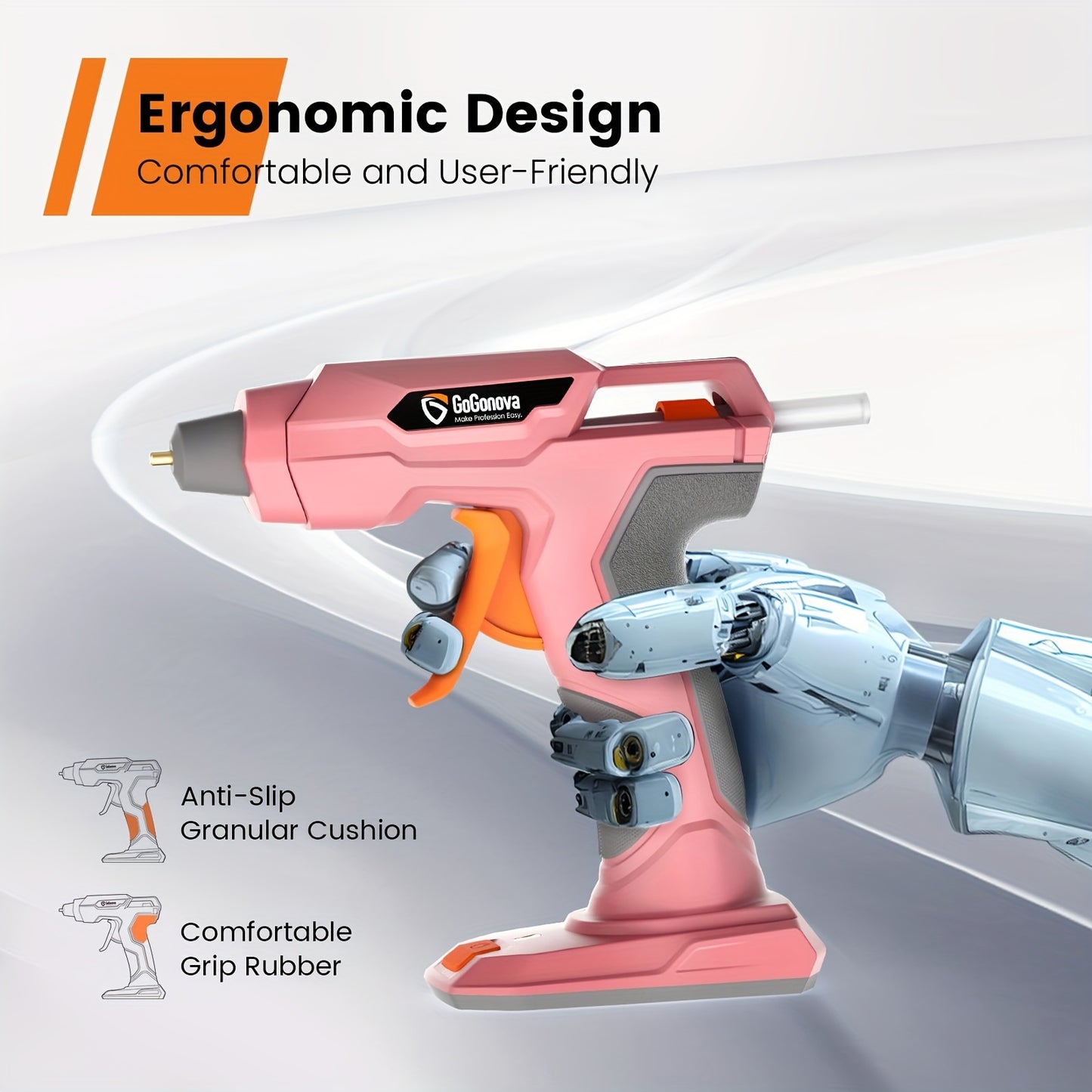 Gogonova USB Rechargeable Glue Gun With 25 Sticks Ideal Gift