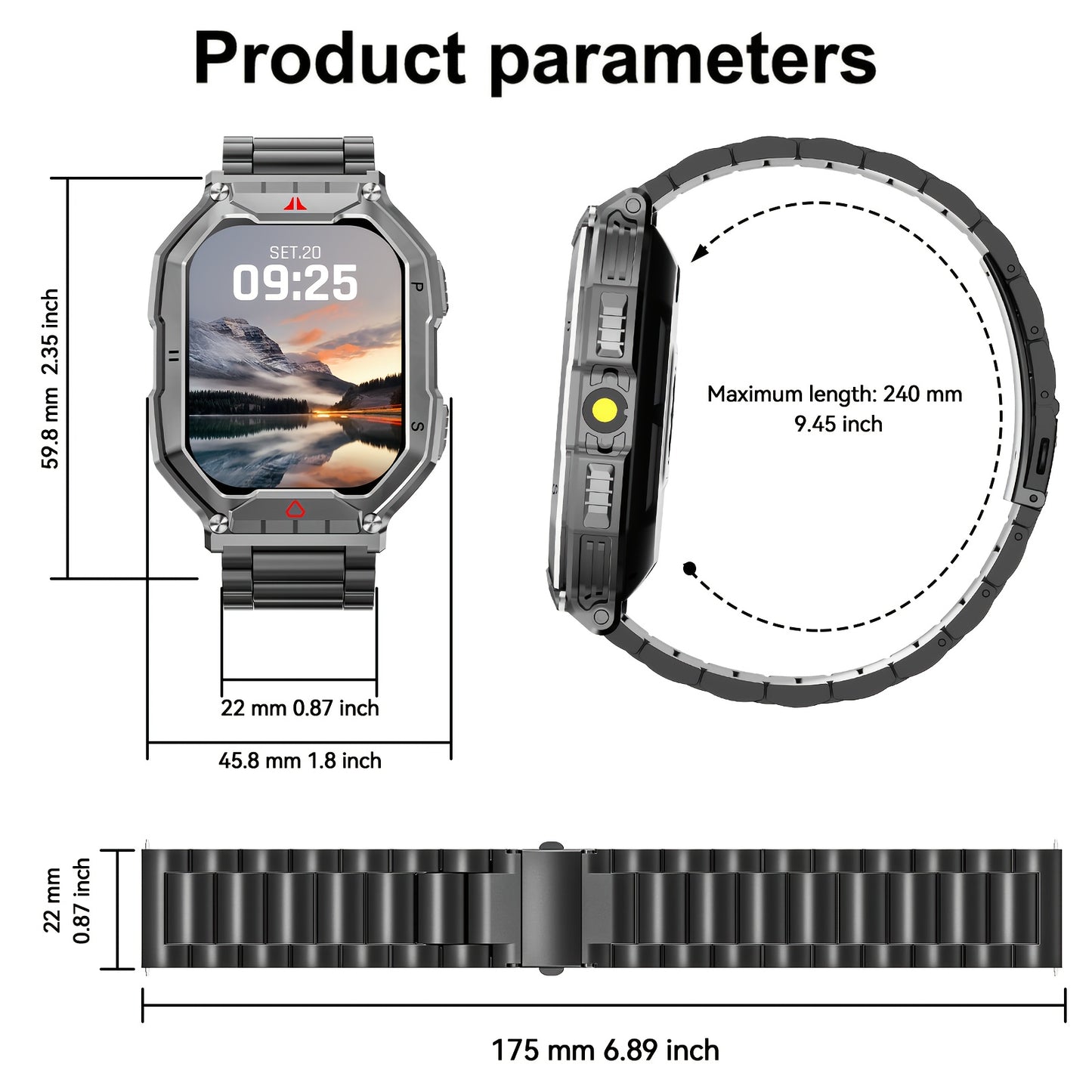 3CLOUDGE Smartwatch Android iPhone With Built In Calling