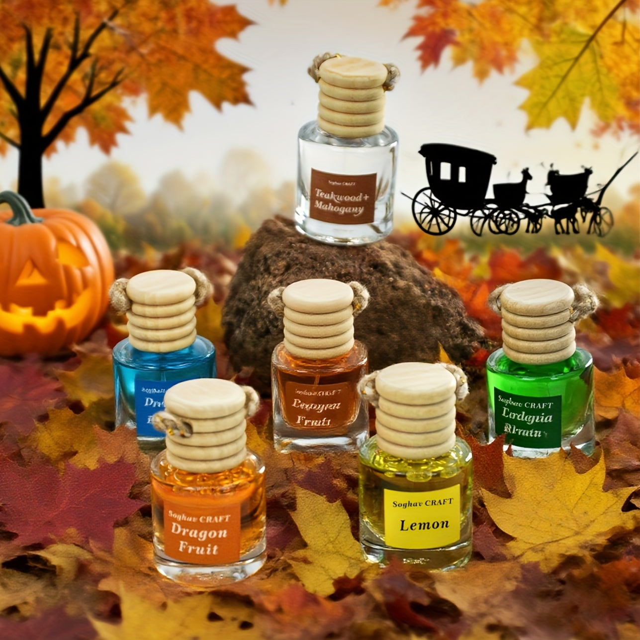 Teakwood Car Air Freshener Long Lasting Diffuser Scent