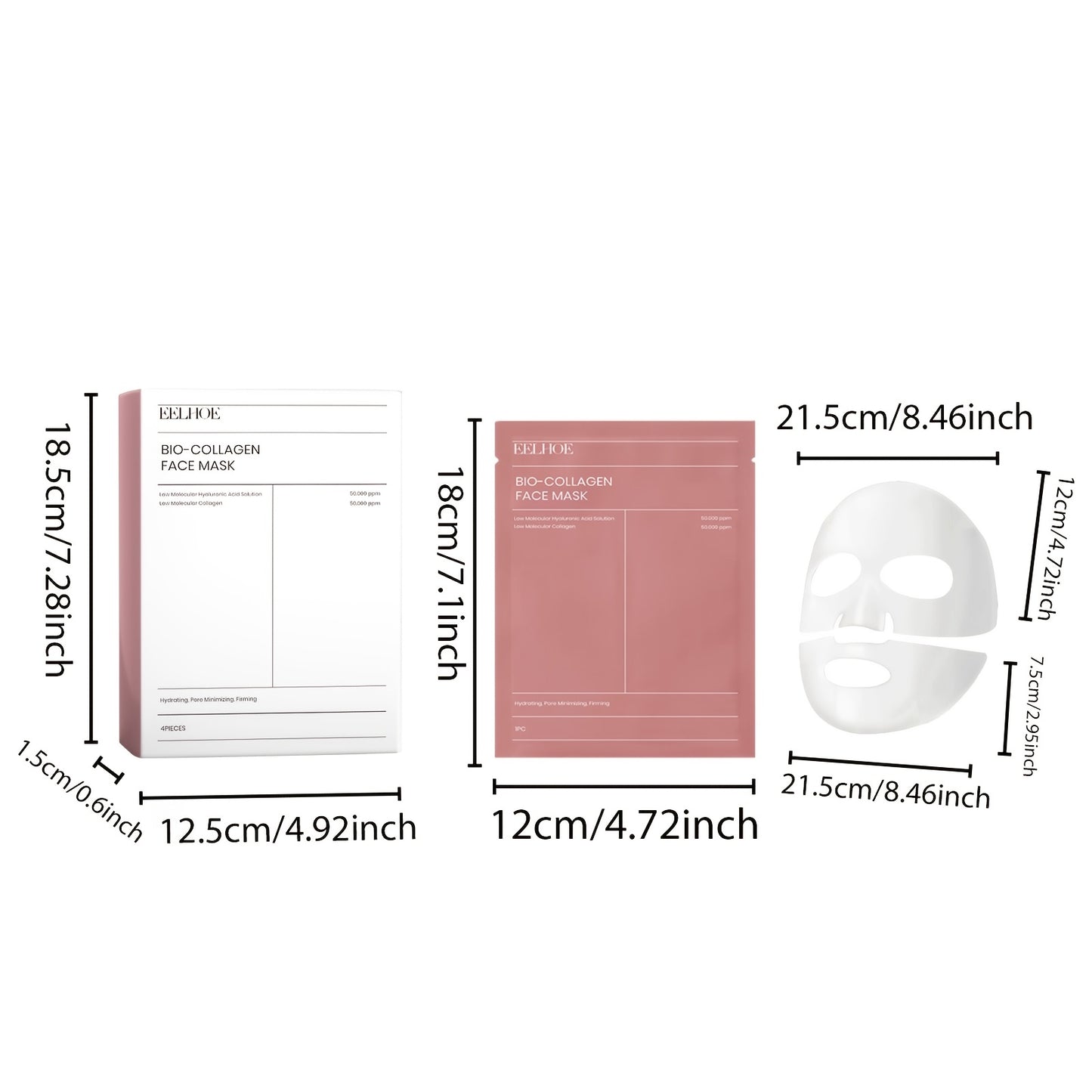 Korean Collagen Mask Set With Hyaluronic Acid, 16 Sheets - Revitalize Mind Body