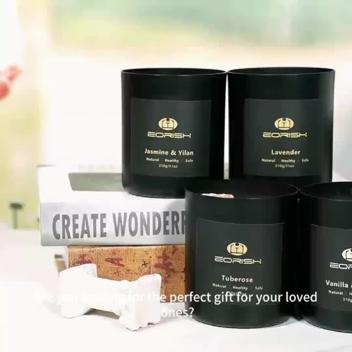 E EORISH 8pc Scented Crystal Candles Gift Set With Pads