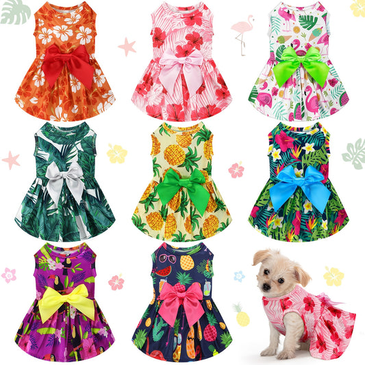 PATELAI Hawaiian Summer Dog Dresses For Dogs And Cats