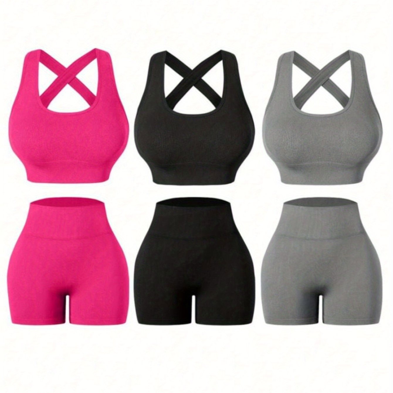 Teeraphique Women's Fitness Suit Three Piece Set