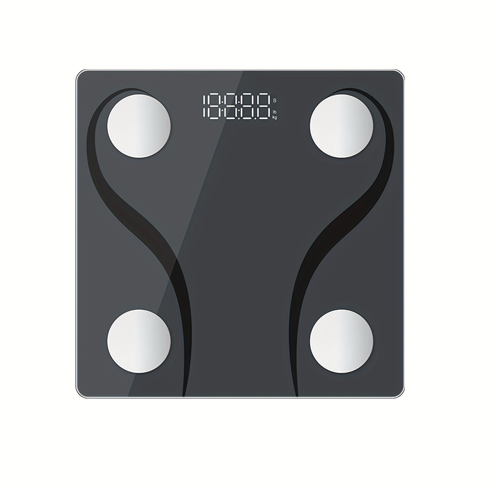 180kg/400lb Capacity Body Fat Scale with App Connectivity - Thickened Tempered Glass & Stainless Steel Contact Plate, 11x11 Inch Digital Bathroom/Gym Scale for Home, Living Room, Bedroom - BMI, Water & Muscle Mass Tracking, B - Revitalize Mind Body