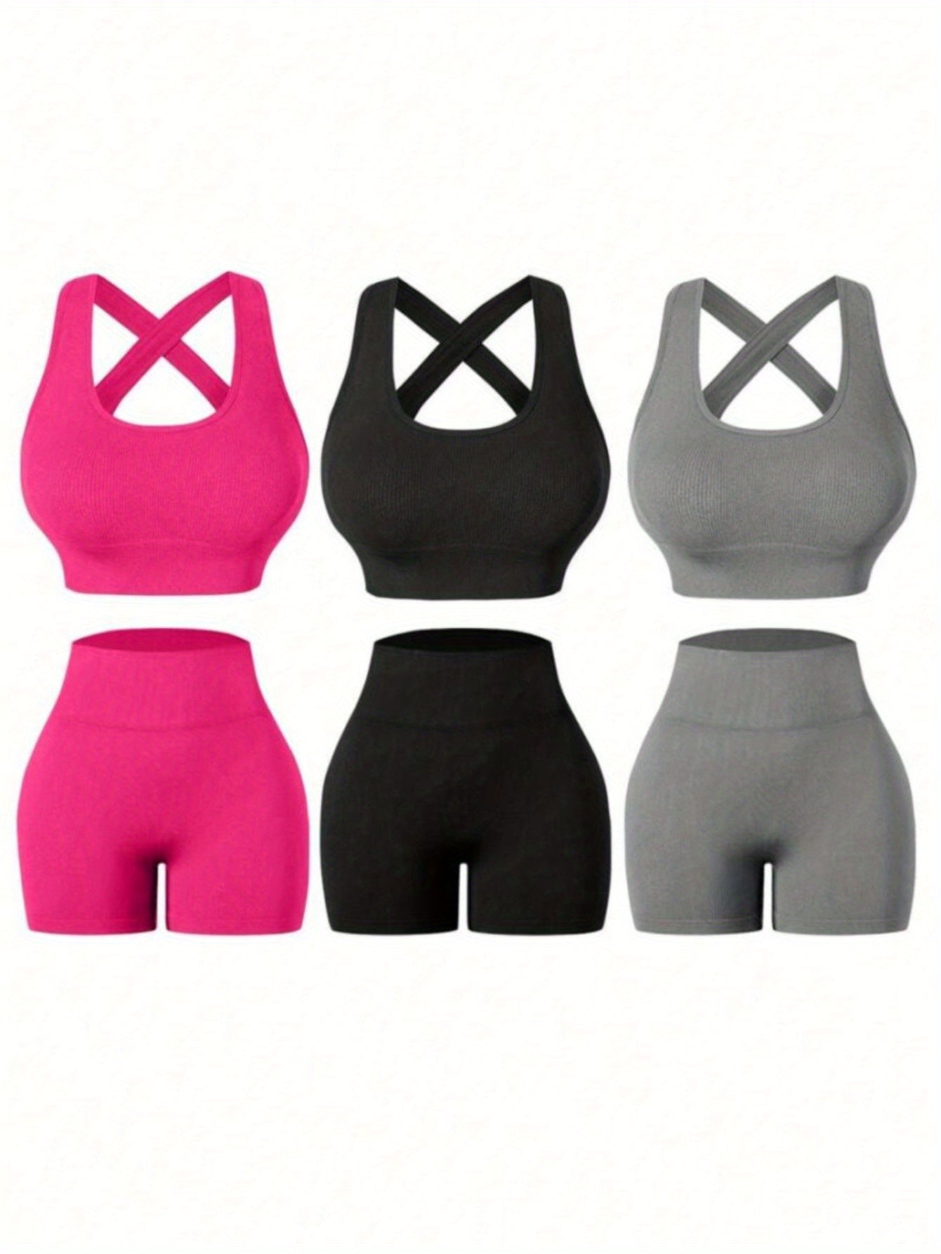 Teeraphique Women's Fitness Suit Three Piece Set