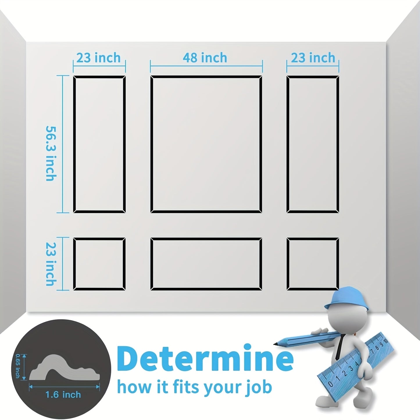 Art3d Ready To Assemble Wainscoting Panels Set Of 6