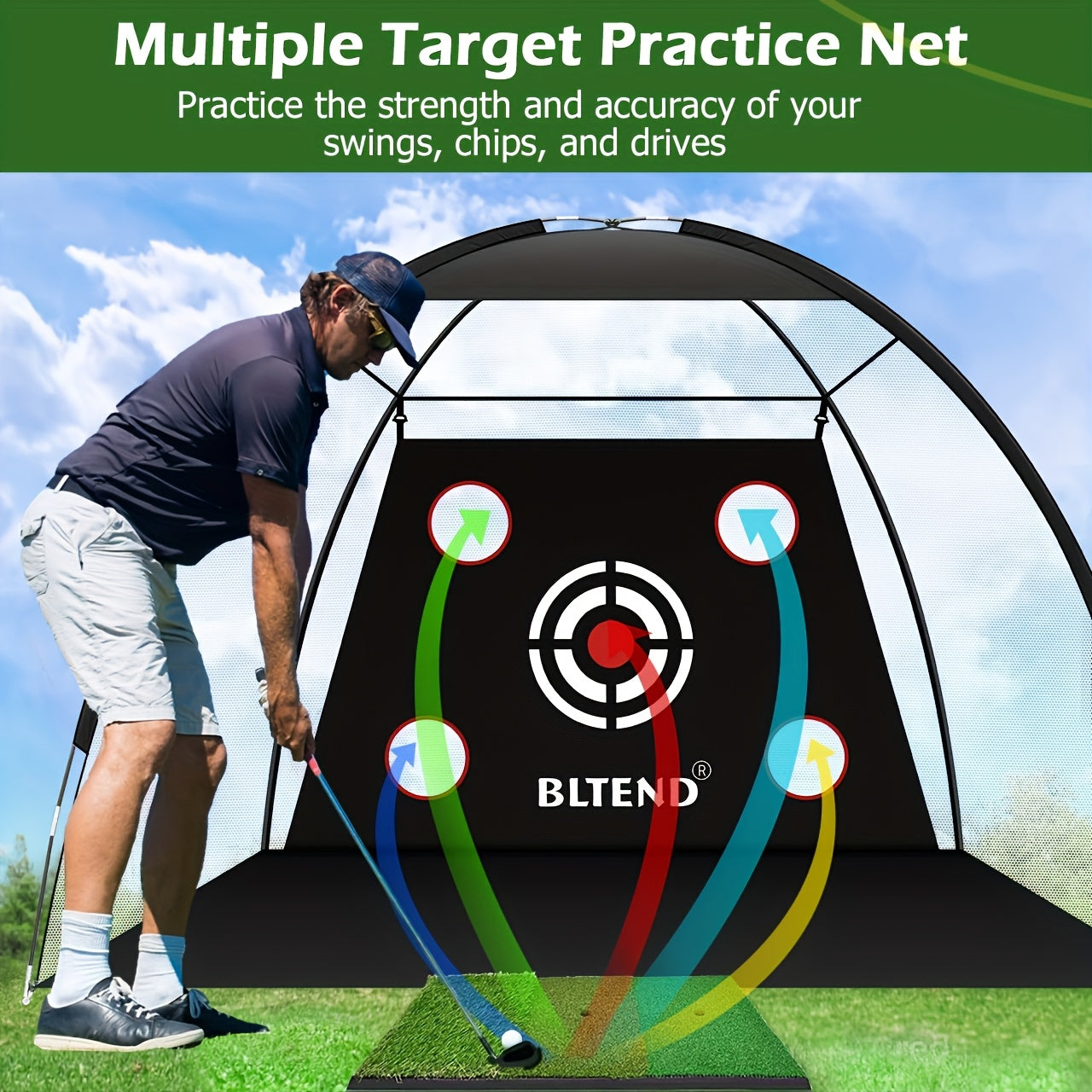 Toy Sports Golf Practice Net For Backyard Driving Indoor Outdoor