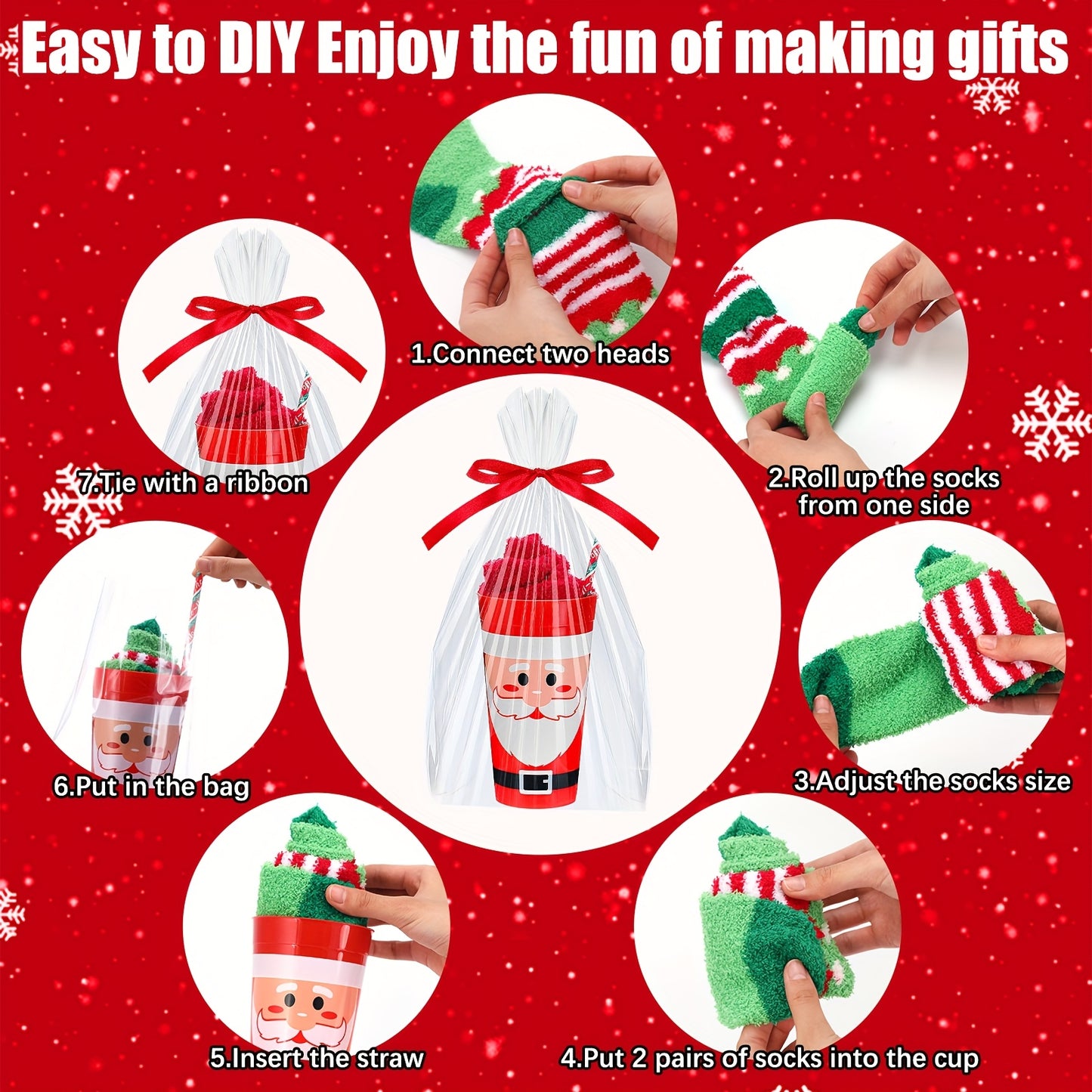 PATELAI Funny Christmas Fuzzy Socks For Women 10 Sets