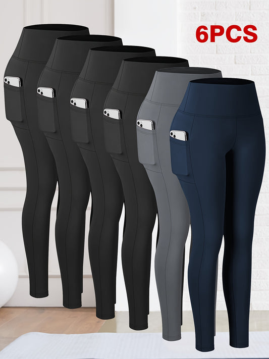 DEERLING High Waisted Cropped Stretchy Yoga Pants With Pockets - Revitalize Mind Body