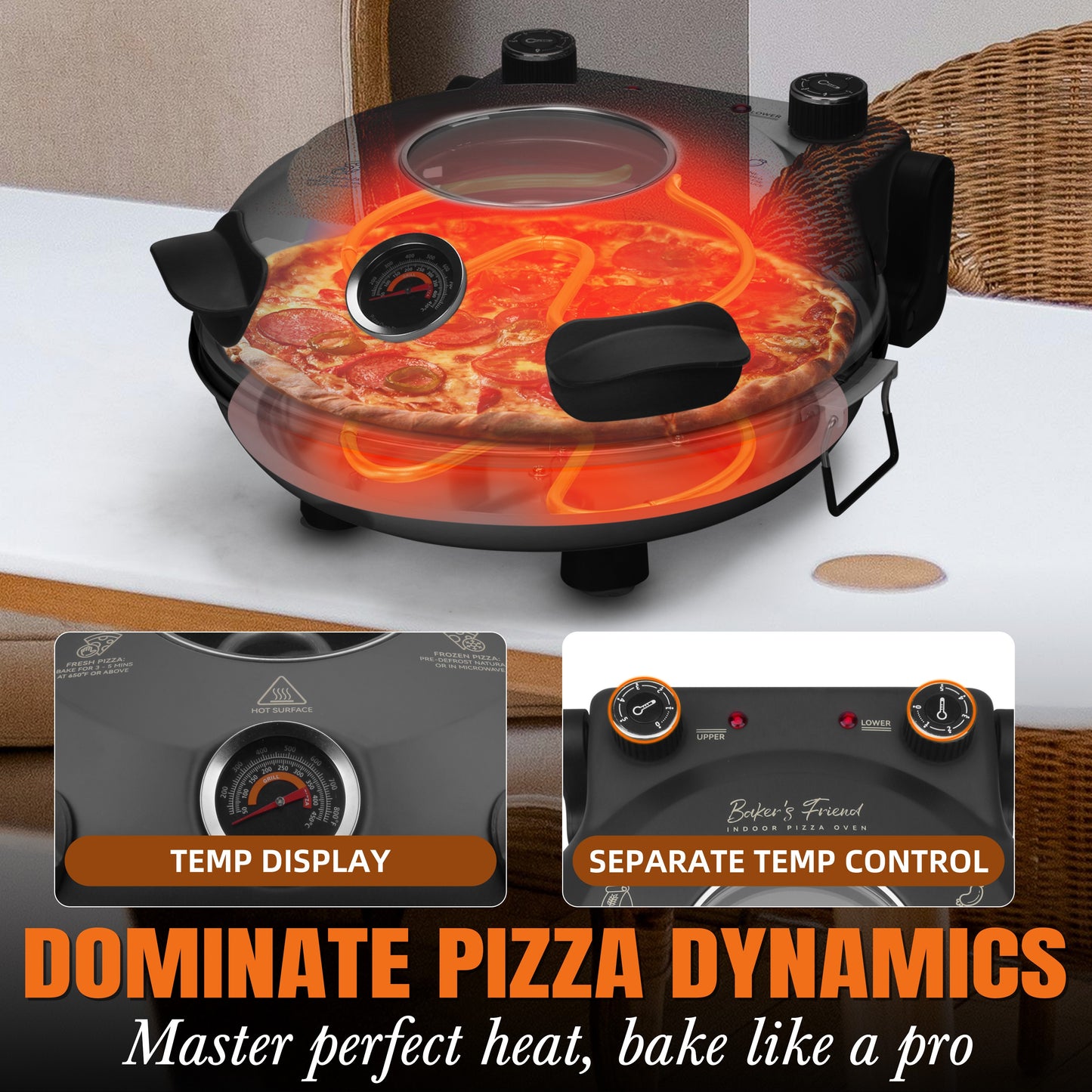 TASTETIDE Electric Quesadilla And Grilled Cheese Maker With Thermostat