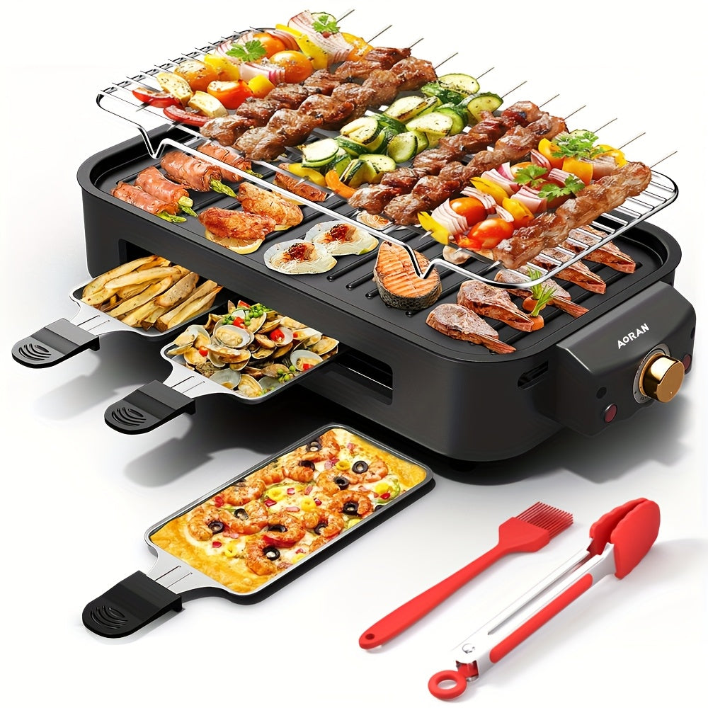 Aoran Stainless Steel Detachable Electric Barbecue Grill With Frying Pan
