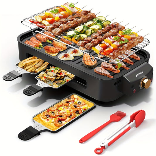 Aoran Stainless Steel Detachable Electric Barbecue Grill With Frying Pan