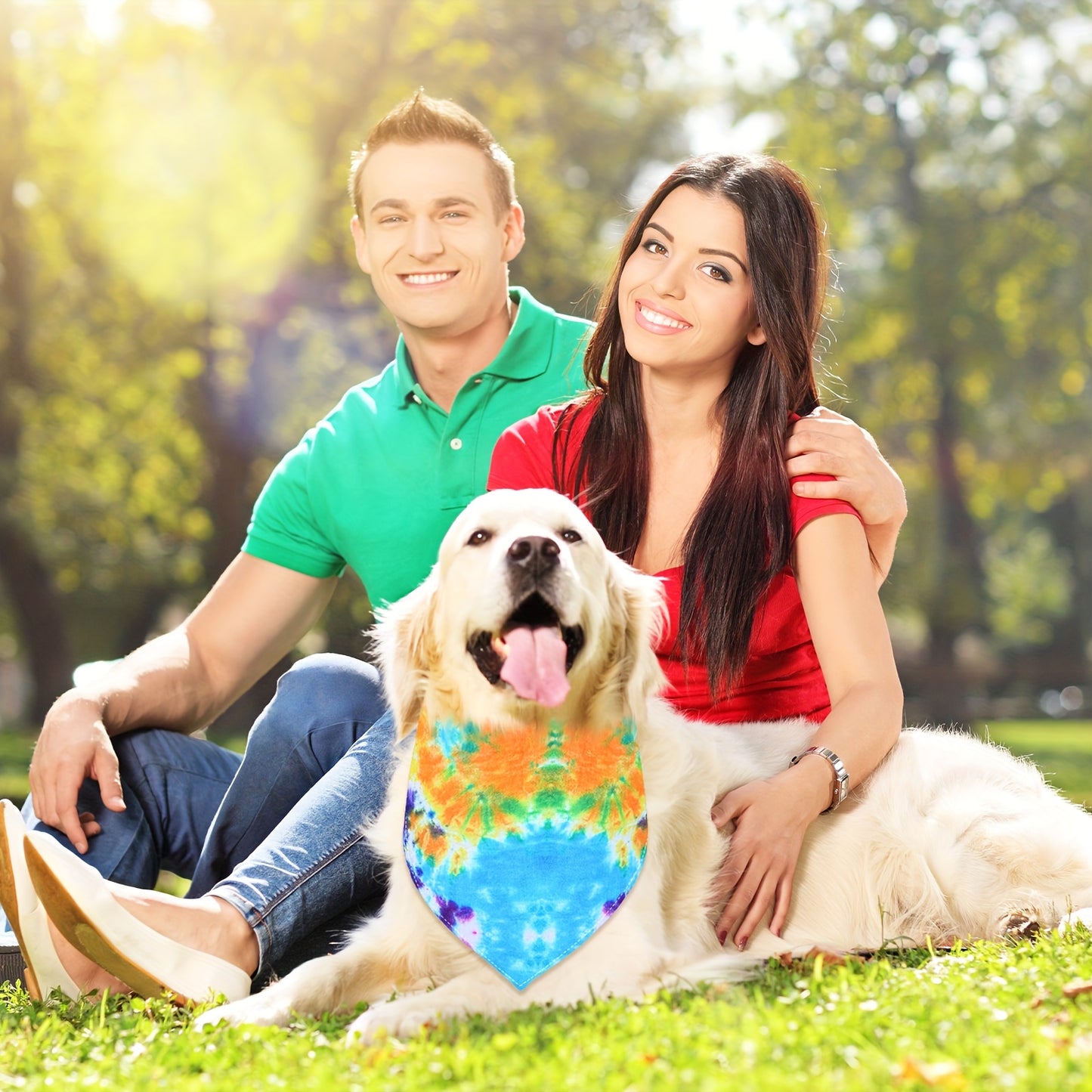 Tie Dye Dog Bandanas Bulk for Pet Grooming and Parties