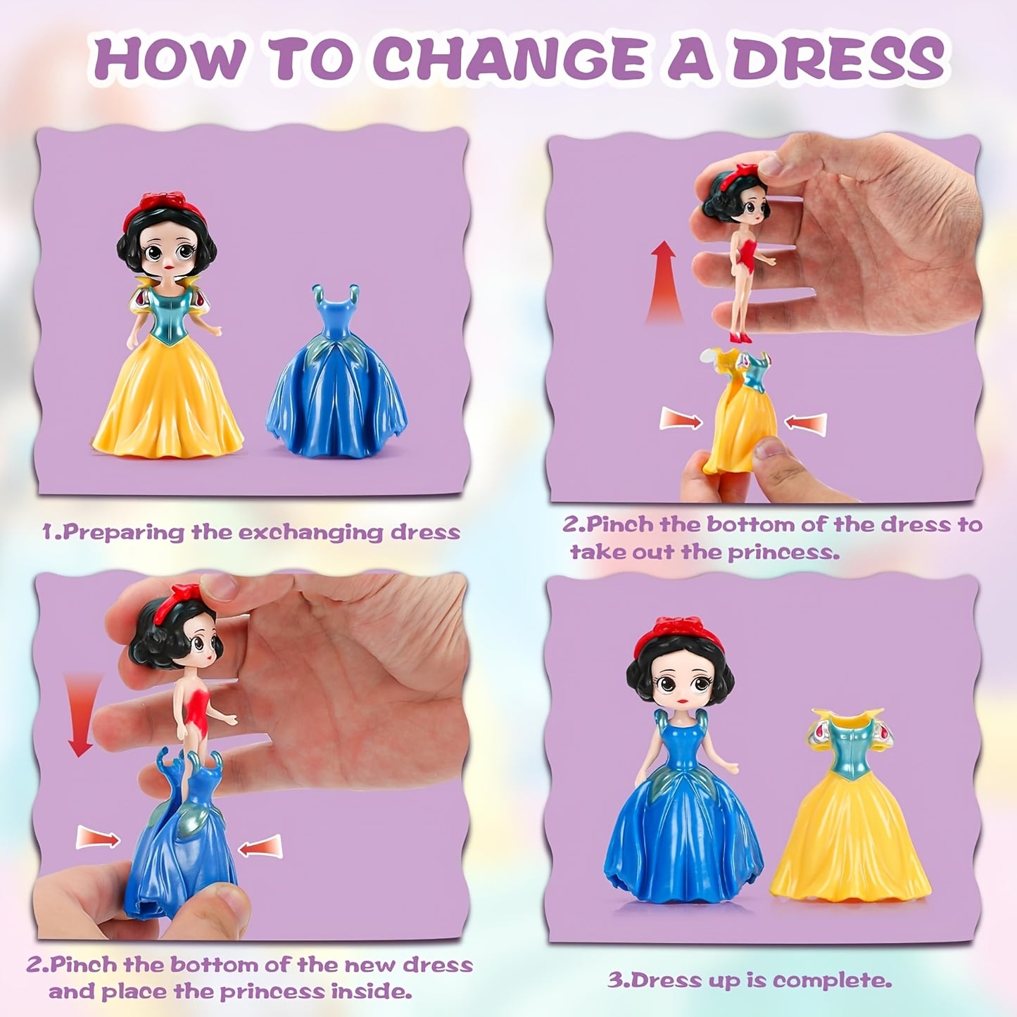 Disney Princess 24 Piece Premium Fashion Toy Set Collection