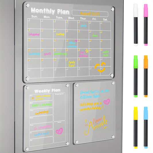 DIYMAG Acrylic Magnetic Dry Erase Calendar for Fridge