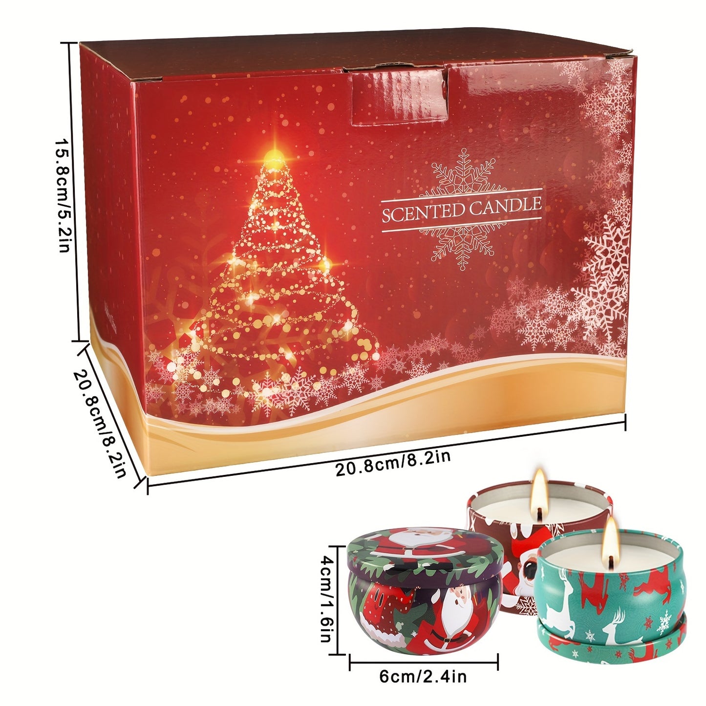 New Christmas Candles Smoke Free Drip Free Romantic Home Decor