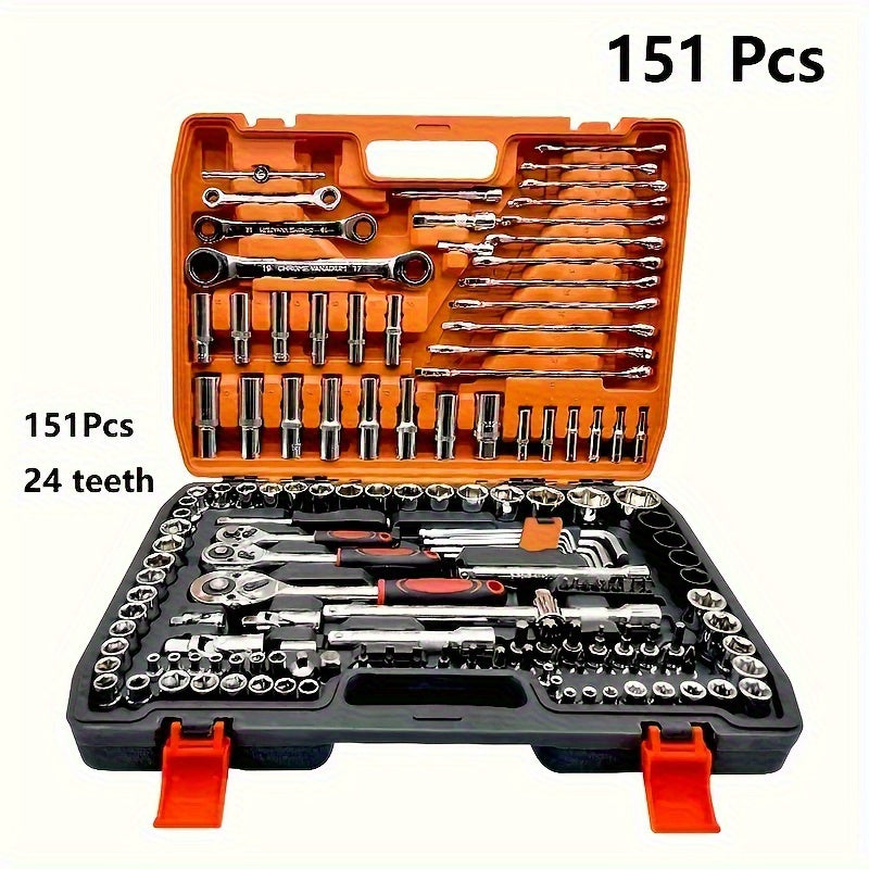 Chrome Vanadium Socket Set With Ratchet Handles And Extensions - Revitalize Mind Body