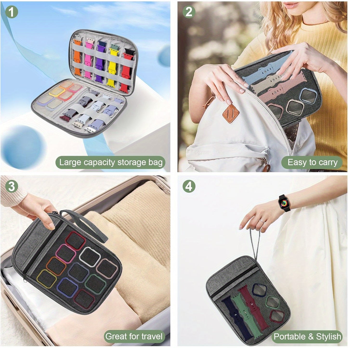 Quanfun 16 Apple Watch Sport Band With Screen Protector