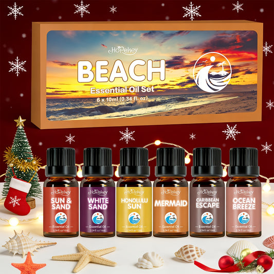 Beach Themed Essential Oil Set For Diffuser And Candles