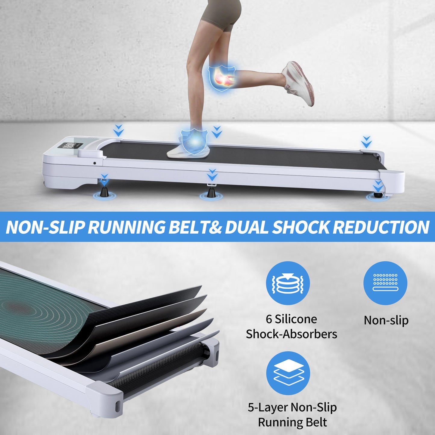 Upreign 3 In 1 Portable Treadmill Walking Pad With Incline