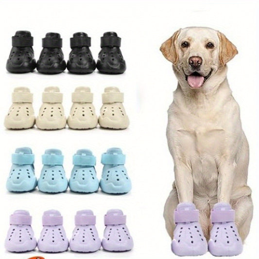 Lightweight Breathable Non Slip Dog Shoes Hook Closure