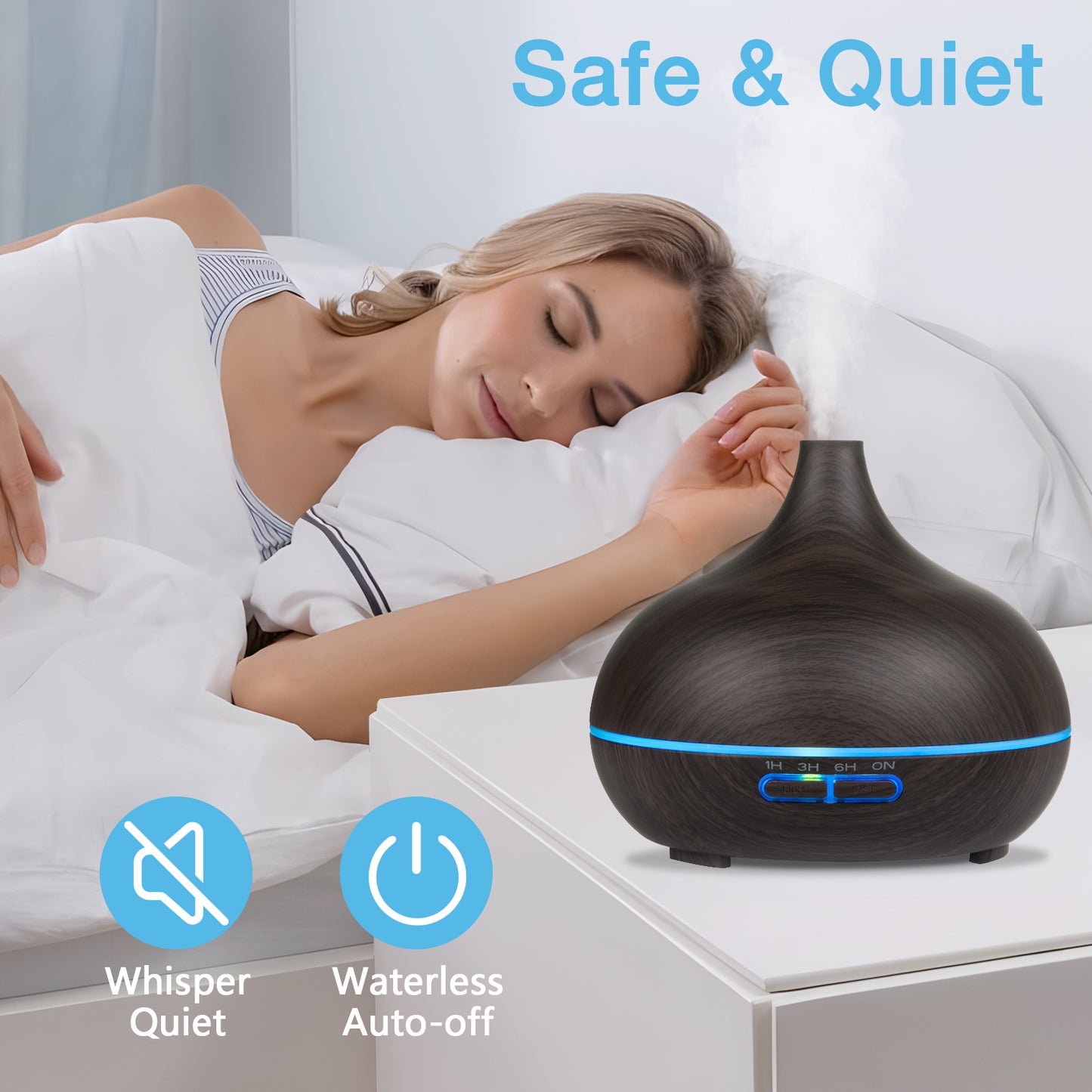 TOTATUIT Essential Oil Diffuser with Remote Control and Oils