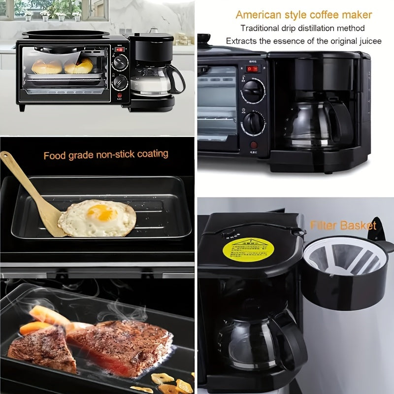 3-In-1 Breakfast Machine For Eggs Toast And Coffee 110V
