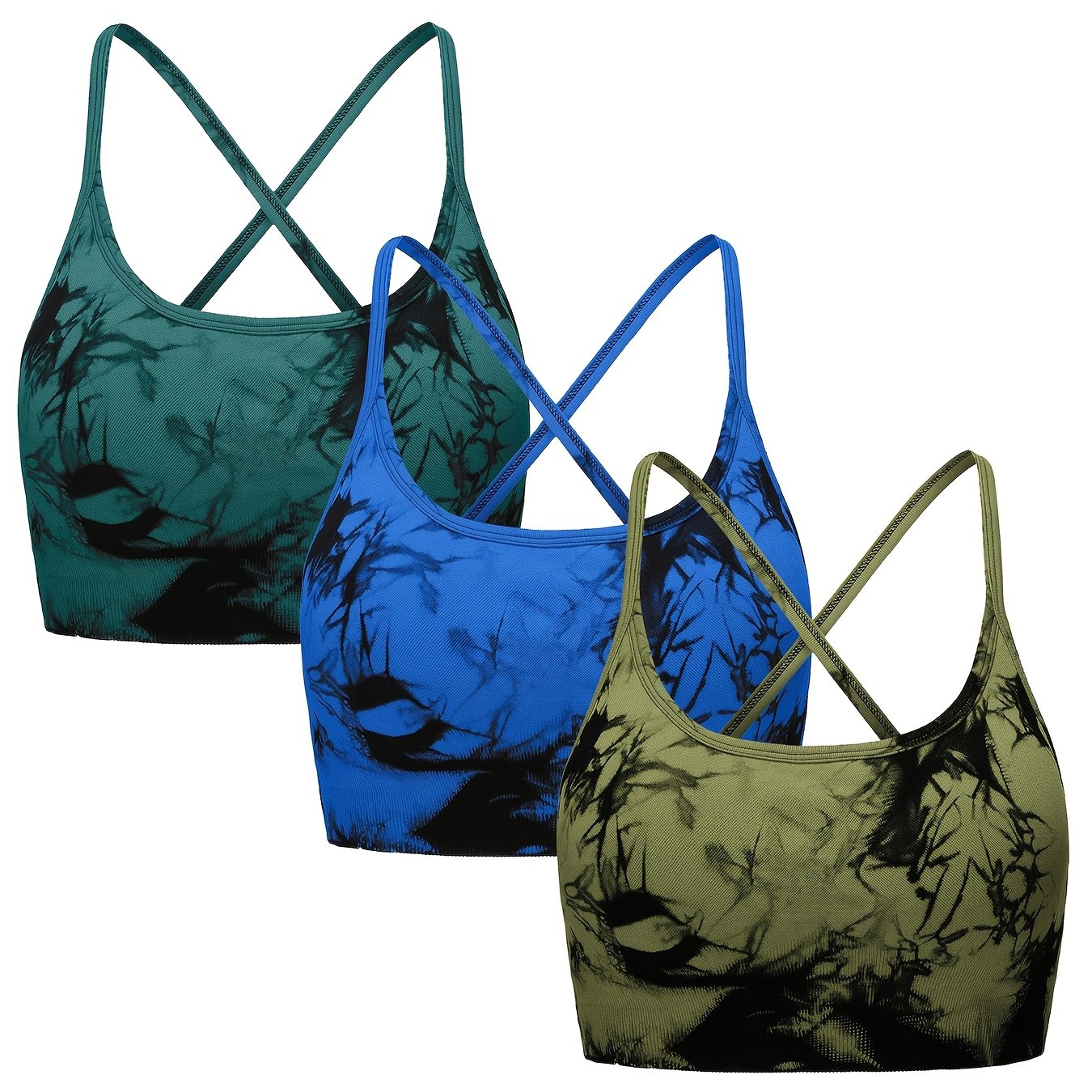 Padded Strappy Sports Bra For Women, Medium Support Yoga - Revitalize Mind Body