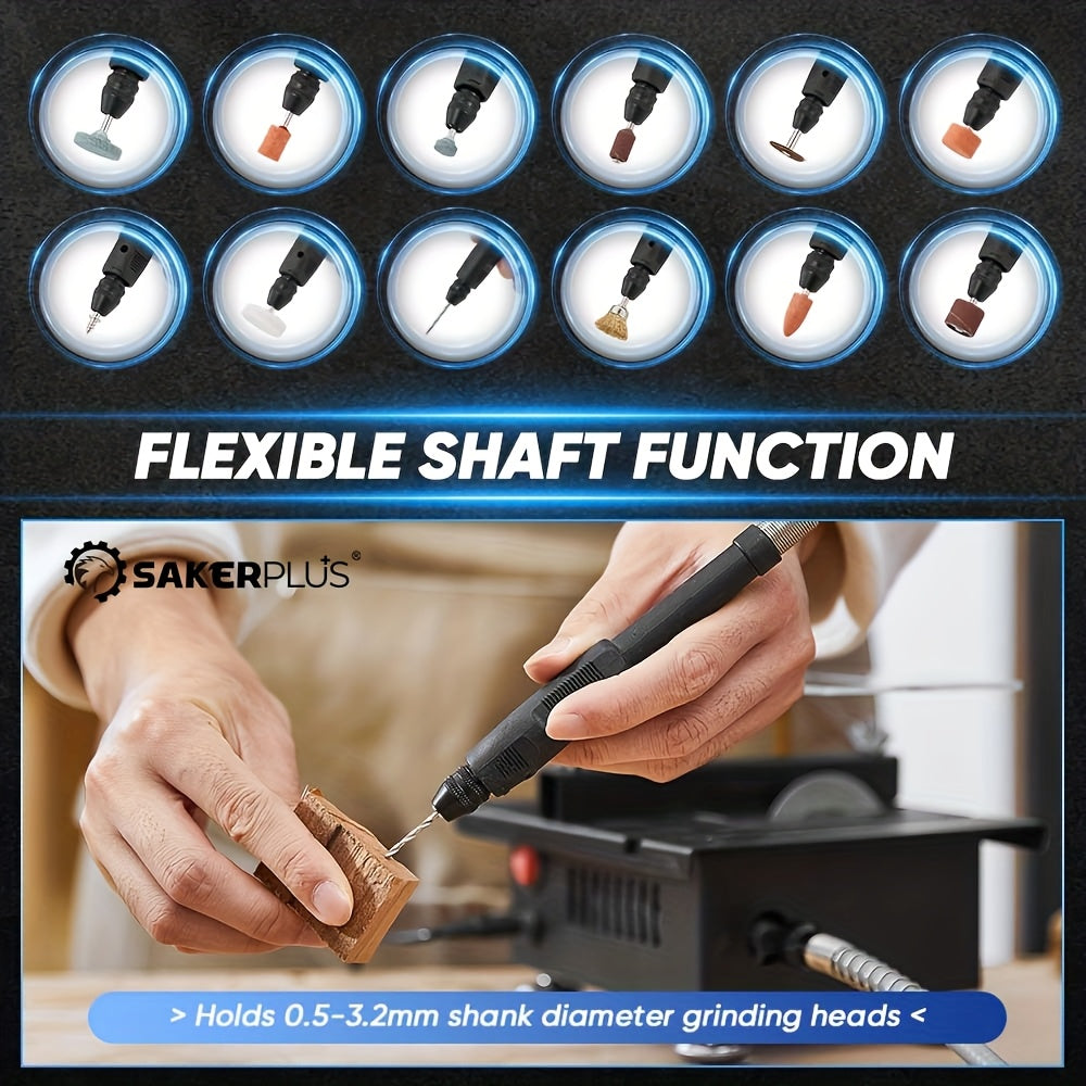 SAKERPLUS Mini Table Saw 110V Desktop Cutter 7 Speeds