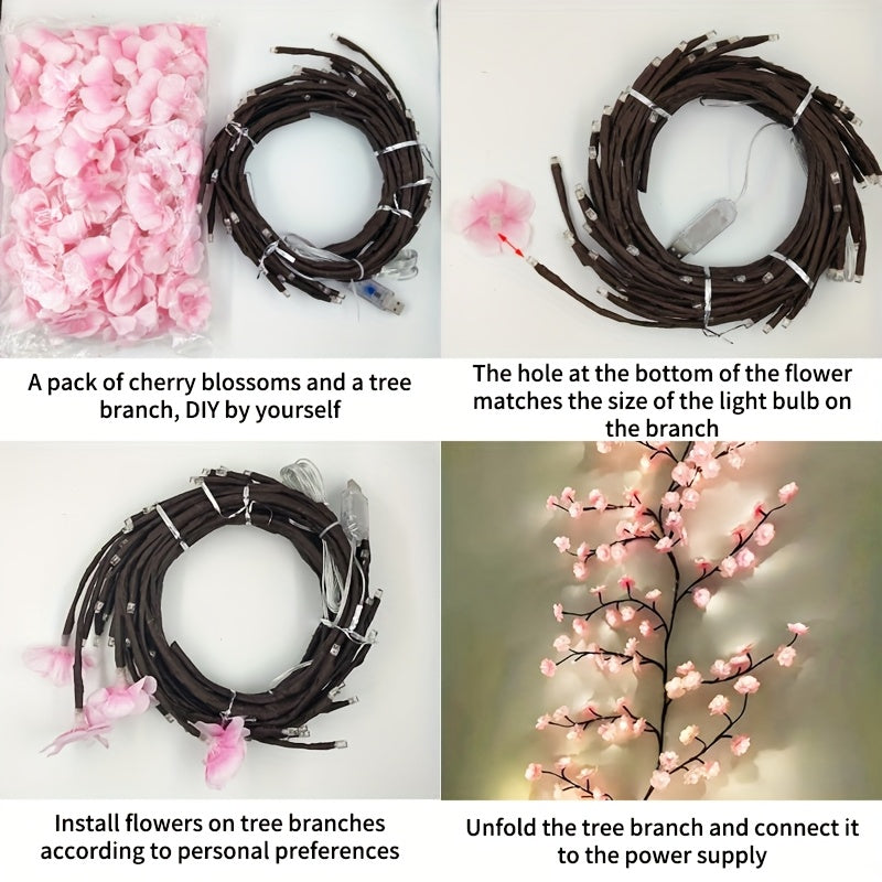 Kinpho Cherry Blossom LED Branch Lights USB Powered